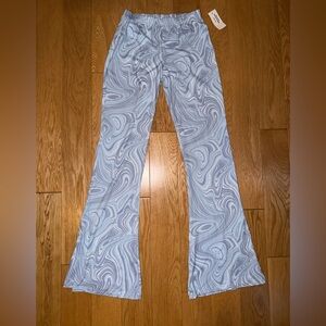 BRAND NEW Women’s Swirl-Print Flared Pants - Light Blue